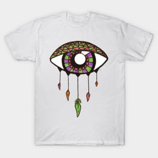 Boho Eye - Green, Purple and Pink T-Shirt